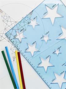img 2 attached to 🌟 Star Stencil Template: Durable Plastic with Integrated Ruler, Ideal for Flags and Crafting Applications