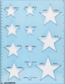 img 3 attached to 🌟 Star Stencil Template: Durable Plastic with Integrated Ruler, Ideal for Flags and Crafting Applications