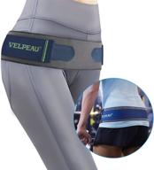 🔵 velpeau sacroiliac belt - si belt support for lower back, si joint, pelvic, hip and sciatic pain, maternity pregnancy support trochanter belt- adjustable, anti-slip & pilling-resistant (blue, unisex) - improve lower back support and pain relief for men and women логотип