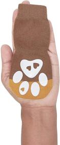 img 3 attached to 🧦 Zodaca Non-Skid Dog Socks, Puppy Pet Paw Guards