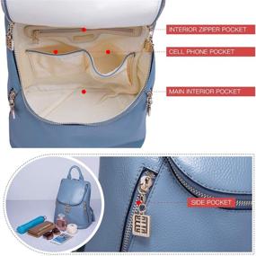 img 2 attached to BOYATU Leather Backpack Elegant Rucksack