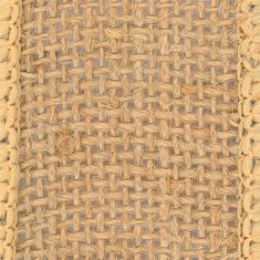 img 1 attached to 🎀 Berwick Offray Natural Brown 2.5 Inch Wide Wired Edge Burlap Ribbon - 25 Yards