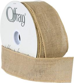 img 3 attached to 🎀 Berwick Offray Natural Brown 2.5 Inch Wide Wired Edge Burlap Ribbon - 25 Yards