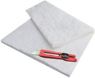 🔥 fireproof insulation blanket for forge furnace wood stove fireplace kiln dishwasher pizza oven – 8# density 2600f ceramic fiber blanket with knife, 1" x 12" x 24" dimensions logo