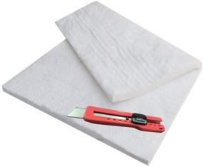 img 4 attached to 🔥 Fireproof Insulation Blanket for Forge Furnace Wood Stove Fireplace Kiln Dishwasher Pizza Oven – 8# Density 2600F Ceramic Fiber Blanket with Knife, 1" X 12" X 24" Dimensions