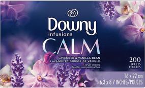 img 4 attached to 🧺 200 Count Downy Infusions Dryer Sheets Laundry Fabric Softener with Calm Lavender & Vanilla Bean Scent