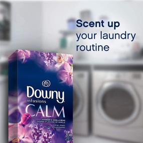 img 1 attached to 🧺 200 Count Downy Infusions Dryer Sheets Laundry Fabric Softener with Calm Lavender & Vanilla Bean Scent