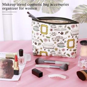 img 2 attached to 👜 Brital Friends Makeup Bag: Authentic Friends TV Show Merchandise for Friends Fans - Friends Theme Toiletry Cosmetic Bag