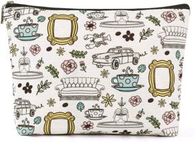 img 4 attached to 👜 Brital Friends Makeup Bag: Authentic Friends TV Show Merchandise for Friends Fans - Friends Theme Toiletry Cosmetic Bag