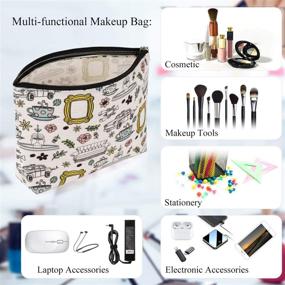 img 1 attached to 👜 Brital Friends Makeup Bag: Authentic Friends TV Show Merchandise for Friends Fans - Friends Theme Toiletry Cosmetic Bag