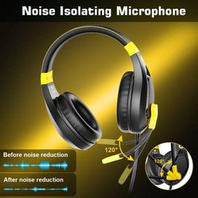 img 2 attached to 🎧 VersionTECH. GE003 Gaming Headset with Noise Cancelling Microphone, LED Light - Compatible with PS4, Xbox One, PC, PS5 Controller, Laptop, Mac, Nintendo Switch, Playstation