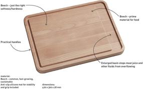 img 3 attached to 🪓 Professional Secrets Wooden Cutting Board: Sustainable Non-Slip Beech Wood Chopping Board & Silicone Mat for Meat, Fish, Chicken, Cheese, Vegetables, Fruits - With Juice Grooves