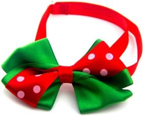 img 3 attached to BeeChamp Christmas Bowties Puppies 7 8In 13 8In