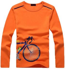 img 2 attached to Premium Cotton Crew Neck Long Sleeve T-Shirts for Boys & Girls: Ideal Uniform Tops for Kids