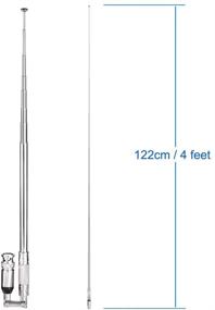 img 1 attached to 📻 Bingfu 20-1300МГц Антенна для радиосканера полиции - Телескопическая антенна BNC Male для радиолюбителей - 2 шт совместим с Uniden, Whistler, Cobra, Midland - Портативный аксессуар для радиосканера CB Radio