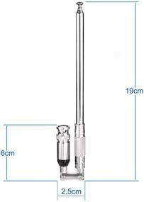 img 3 attached to 📻 Bingfu 20-1300МГц Антенна для радиосканера полиции - Телескопическая антенна BNC Male для радиолюбителей - 2 шт совместим с Uniden, Whistler, Cobra, Midland - Портативный аксессуар для радиосканера CB Radio