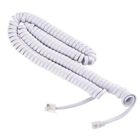 img 4 attached to 📞 Tangle-Free Phone Cord for Landline Phone – Curly Telephones Land Line Cord – Enhanced Sound Quality – Phone Cords for Landline in Home or Office (15ft) Choctaw White