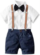 stylish toddler gentleman overall with suspender | boys' clothing logo