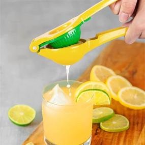 img 1 attached to CROWNFUL Premium Lemon Squeezer - Convenient 2-in-1 Manual Juicer Hand Press for Effortless Juicing - Lime Squeezer & Citrus Juicer in Vibrant Yellow