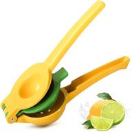 crownful premium lemon squeezer - convenient 2-in-1 manual juicer hand press for effortless juicing - lime squeezer & citrus juicer in vibrant yellow logo