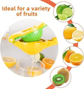 img 3 attached to CROWNFUL Premium Lemon Squeezer - Convenient 2-in-1 Manual Juicer Hand Press for Effortless Juicing - Lime Squeezer & Citrus Juicer in Vibrant Yellow