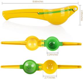 img 2 attached to CROWNFUL Premium Lemon Squeezer - Convenient 2-in-1 Manual Juicer Hand Press for Effortless Juicing - Lime Squeezer & Citrus Juicer in Vibrant Yellow