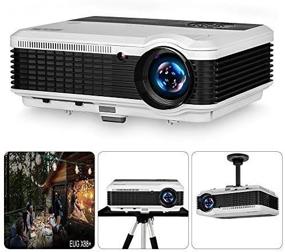 img 2 attached to 📽️ EUG LCD Digital HD Video Projector 1080P: 4600 Lumens for Home Theater TV- HDMI/USB/VGA/Ypbpr/RCA Audio/Zoom/Keystone/Speakers