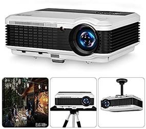 img 4 attached to 📽️ EUG LCD Digital HD Video Projector 1080P: 4600 Lumens for Home Theater TV- HDMI/USB/VGA/Ypbpr/RCA Audio/Zoom/Keystone/Speakers