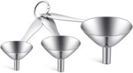 🍶 toncoo premium funnel set, 3-in-1 stainless steel kitchen funnels for bottles, small bottle, metal, and mini funnel for essential oil, flask, spices, liquid, dry – food grade logo