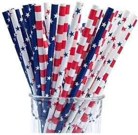 img 3 attached to 150 Holiday Christmas Paper Straw Combo - 7.75 Inches - Holiday Party Supply - 6 Designs, 150 Straws Individually Packed