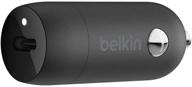 🔌 fast car charger: belkin usb-c 20w-black (works with iphone 12 pro max, samsung galaxy s20, google pixel, and more) logo