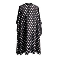💈 smarthair barber cape hair cutting cape, 54"x62", black and white dots - professional polyester salon cape [model: c375001c] logo