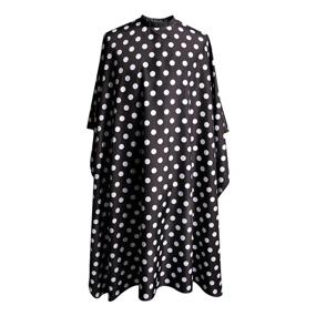 img 4 attached to 💈 SMARTHAIR Barber Cape Hair Cutting Cape, 54"x62", Black and White Dots - Professional Polyester Salon Cape [Model: C375001C]