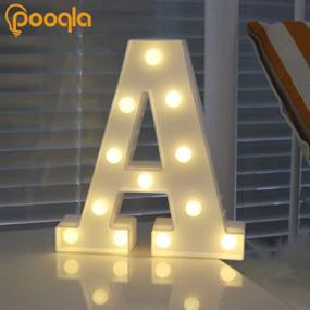 img 1 attached to 🌟 LED Marquee Letter Lights Sign by Pooqla - Light Up Alphabet Letter for Home Party Wedding Decoration, Perfect for SEO