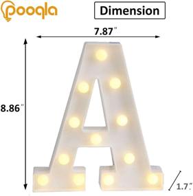 img 2 attached to 🌟 LED Marquee Letter Lights Sign by Pooqla - Light Up Alphabet Letter for Home Party Wedding Decoration, Perfect for SEO