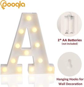 img 3 attached to 🌟 LED Marquee Letter Lights Sign by Pooqla - Light Up Alphabet Letter for Home Party Wedding Decoration, Perfect for SEO