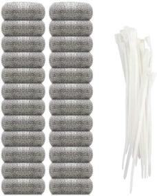 img 4 attached to 🧺 Efficient and Reliable: 24 Pieces Stainless Steel Washing Machine Lint Traps, with Washer Hose Lint Traps and 24 Cable Ties