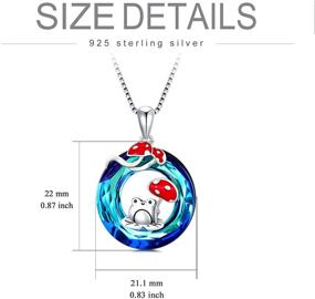 img 1 attached to Frog Necklace - Sterling Silver Mushroom Crystal Pendant, Perfect Frog Jewelry Gift for Women and Girls