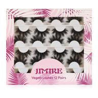 👁️ jimire 12 pairs fluffy high volume false eyelashes - faux mink lashes for a glamorous look logo