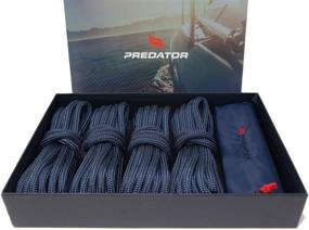 img 4 attached to 🛥️ Navy Blue NZ Hi-Performance Dock Lines Bag Set: Double Braided Nylon Ropes for Boats - 3/8" x 15' with 12 Inch Eyelet