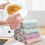 highly efficient microfiber kitchen dish cloth set - 15pc 🧽 super absorbent tableware cleaning towels - essential kitchen tools and gadgets logo