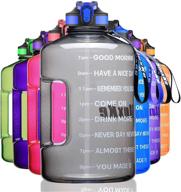🥤 sluxke 1 gallon water bottle: time marker, straw, bpa free, leak proof - stay motivated! logo