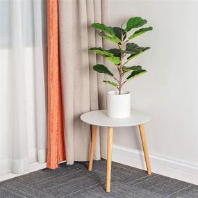 img 2 attached to 🌿 Lvydec 27-Inch Fiddle Leaf Fig Tree - Artificial Mini Tree with Planter for Living Room, Bedroom, Office Décor