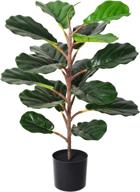 🌿 lvydec 27-inch fiddle leaf fig tree - artificial mini tree with planter for living room, bedroom, office décor логотип