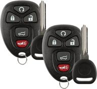 🔑 2 pack discount keyless replacement key fob car remote & uncut transponder key (compatible with 15913415, 25839476, id 46) - exclusive offer! logo