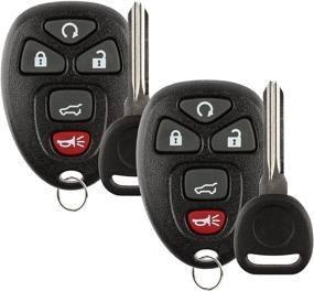 img 4 attached to 🔑 2 Pack Discount Keyless Replacement Key Fob Car Remote & Uncut Transponder Key (Compatible with 15913415, 25839476, ID 46) - Exclusive Offer!