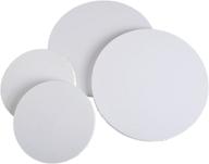 🎨 ivon round canvas set, 4pcs professional stretched circle canvas boards for painting and acrylic pouring - 12-inch & 8-inch logo