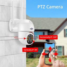 img 1 attached to 📹 Hiseeu Wireless Security Camera System: 3MP PTZ and Bullet Cameras for Mobile & PC Remote Access, Outdoor IP66 Waterproof, Night Vision, Motion Record & Alert, Two Way Audio