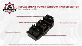 img 1 attached to 🔘 Двойной автоматический мастер-переключатель кнопок для Honda Accord EX &amp; EX-L 2008-2012 - Заменяет 35750-TA0-A31, 35750-TA0-A32 - Замена переключателя окна питания на стороне водителя