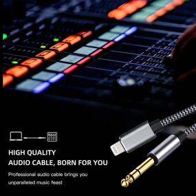 img 2 attached to 🎧 10 Feet Lightning to 6.35mm 1/4 inch TRS Audio Stereo Cable for iPhone 12/11/X/XS/XR/8/7/iPad/iPod, Amplifier, Speaker, Headphone, Mixing Console